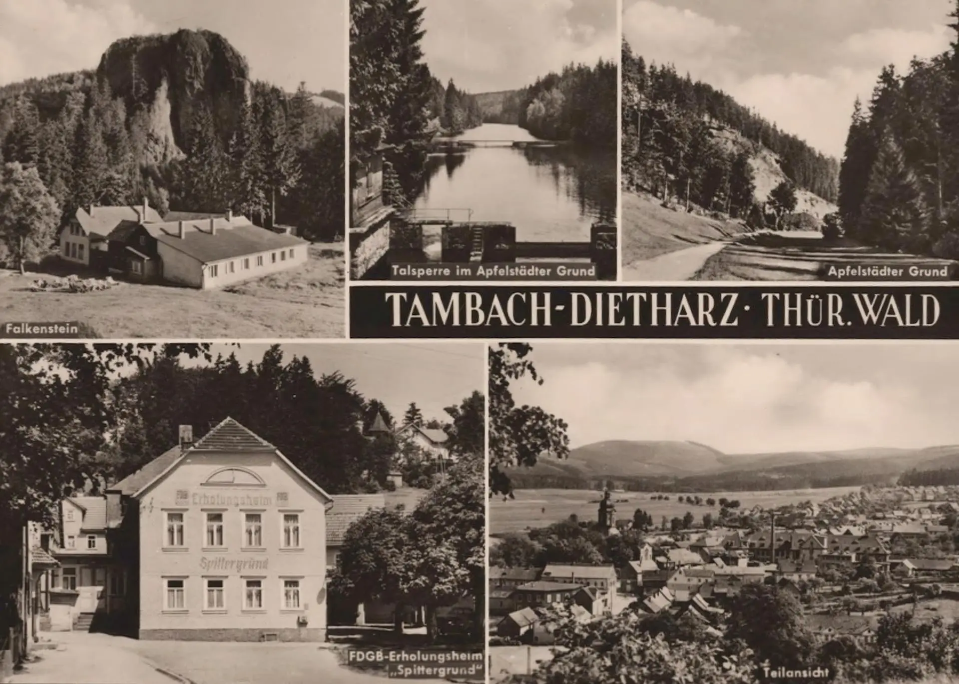 Tambach-Dietharz - Falkenstein-Talsperre Apfelstädter Grund-FDGB Erholungsheim Spittergrund-Teilansicht, Tambach-Dietharz, Deutschland